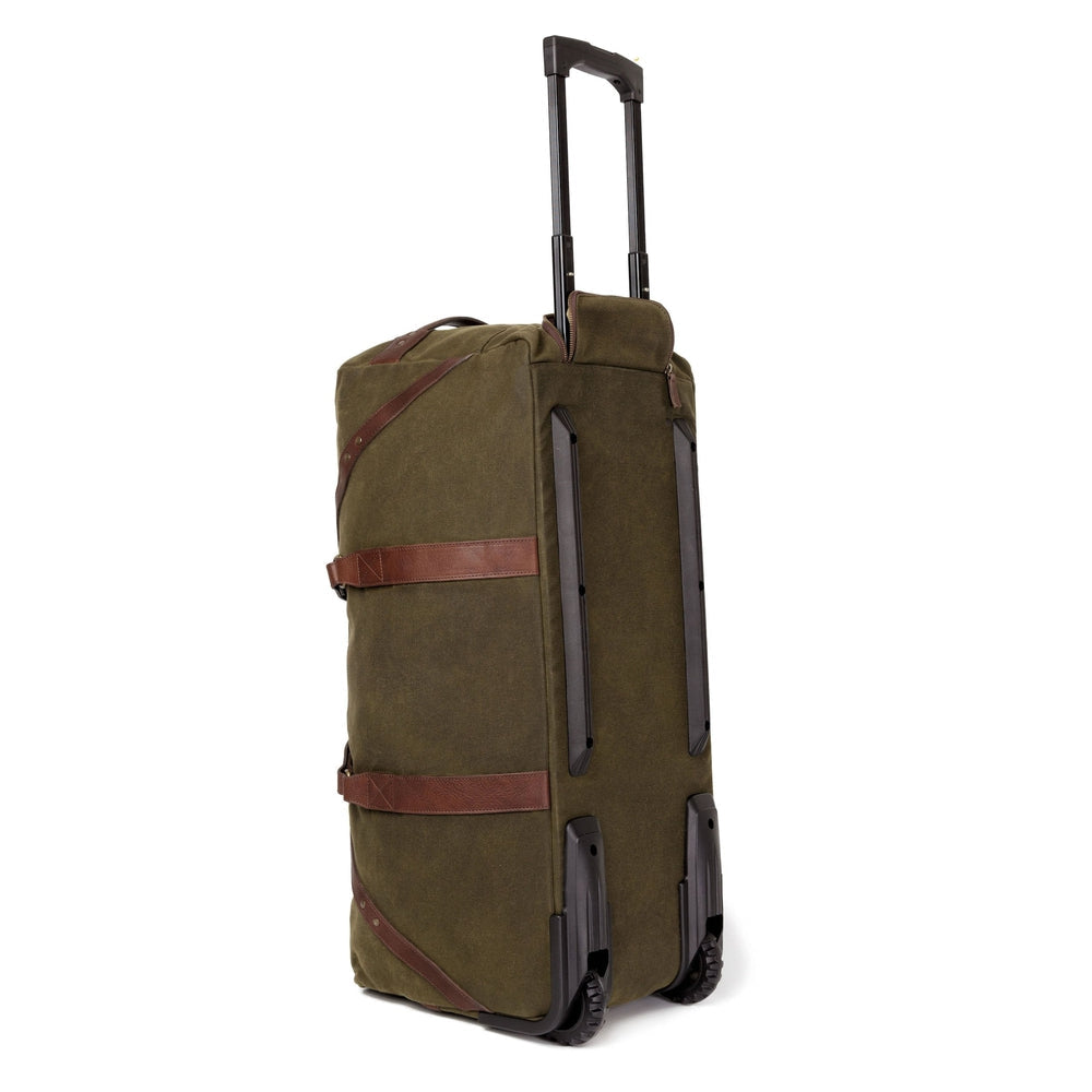 Campaign Waxed Canvas Large Roller Duffle Bag-Bags > Duffle Bag > Waxed Canvas-Smoke-Forest-Mission Mercantile Leather Goods