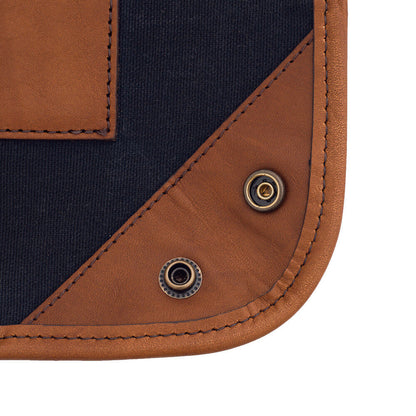 Campaign Waxed Canvas Desk Caddy-Accessories > Office & Tech > Waxed Canvas-Hickory-Navy-Mission Mercantile Leather Goods