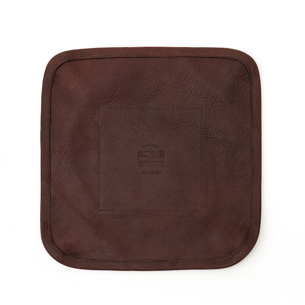 Campaign Waxed Canvas Desk Caddy-Accessories > Office & Tech > Waxed Canvas-Smoke-Brown-Mission Mercantile Leather Goods