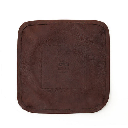 Campaign Waxed Canvas Desk Caddy-Accessories > Office & Tech > Waxed Canvas-Smoke-Brown-Mission Mercantile Leather Goods