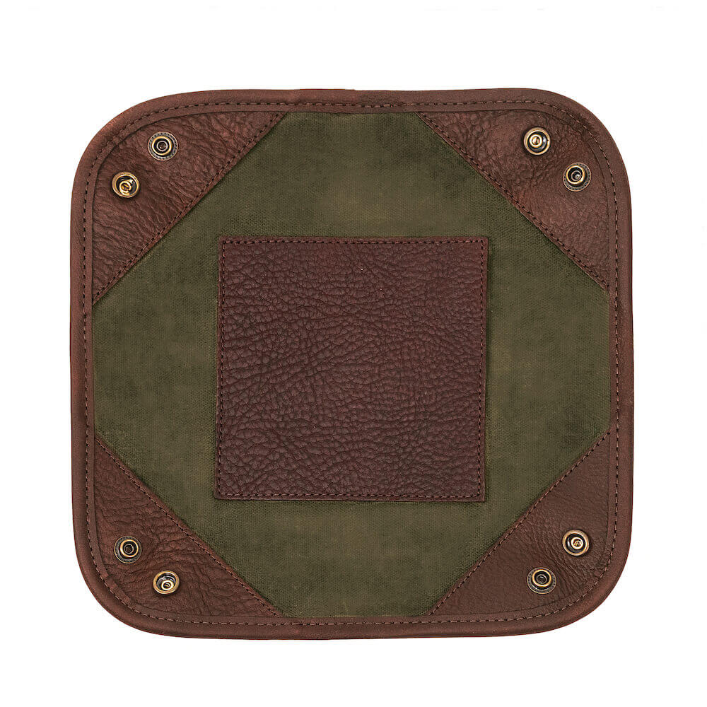 Campaign Waxed Canvas Desk Caddy-Accessories > Office & Tech > Waxed Canvas-Smoke-Forest-Mission Mercantile Leather Goods