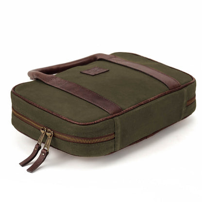 White Wing Waxed Canvas Deluxe Pistol Case-Bags > Hunting & Outdoor > Waxed Canvas-Smoke-Forest-Mission Mercantile Leather Goods