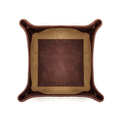 Campaign Waxed Canvas Desk Caddy-Accessories > Office & Tech > Waxed Canvas-Smoke-Brown-Mission Mercantile Leather Goods