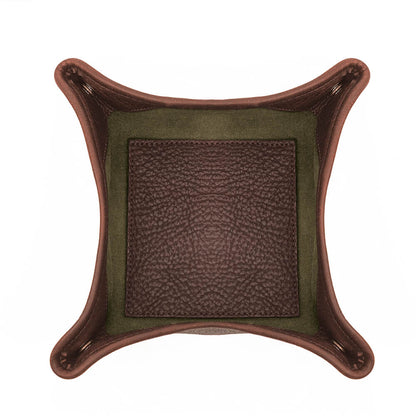 Campaign Waxed Canvas Desk Caddy-Accessories > Office & Tech > Waxed Canvas-Smoke-Forest-Mission Mercantile Leather Goods