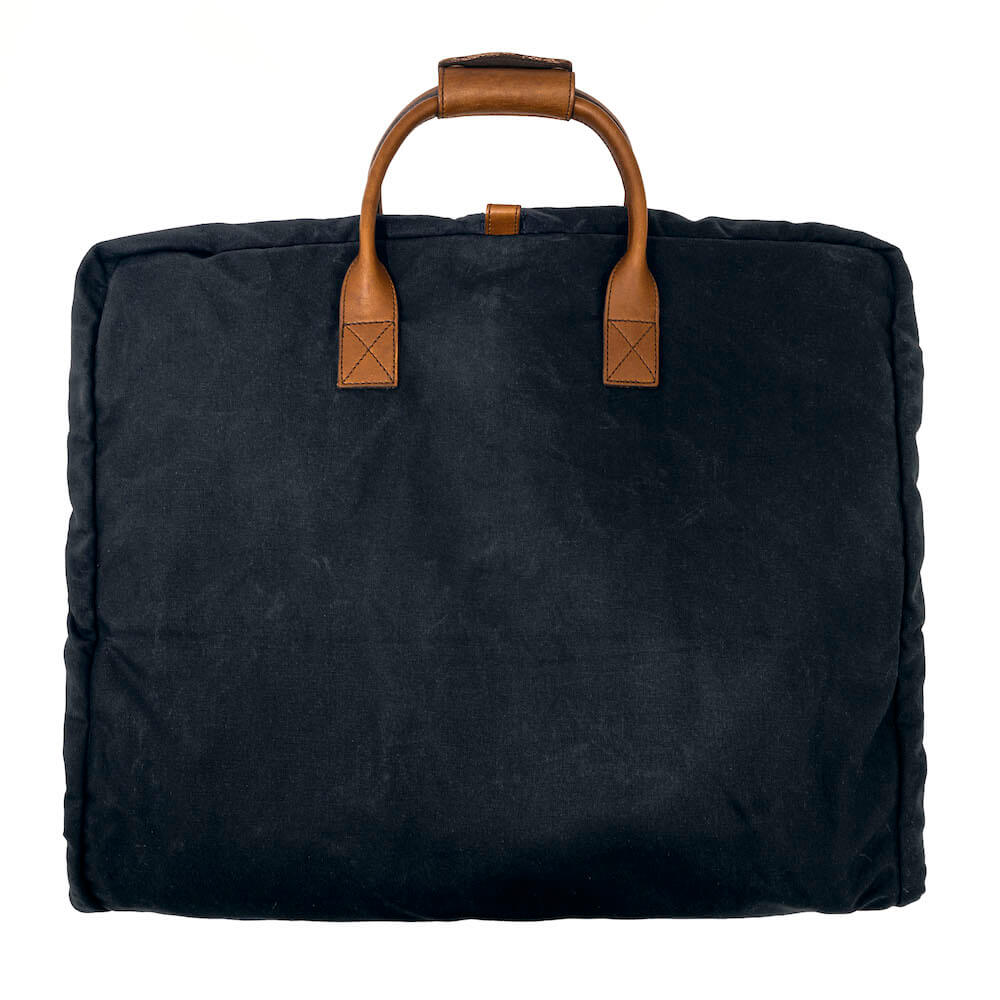Campaign Waxed Canvas Garment Bag-Bags > Luggage > Waxed Canvas-Hickory-Navy-Mission Mercantile Leather Goods