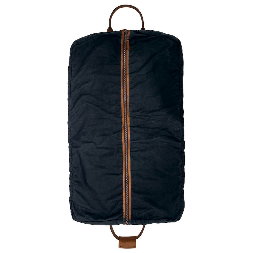 Campaign Waxed Canvas Garment Bag-Bags > Luggage > Waxed Canvas-Hickory-Navy-Mission Mercantile Leather Goods