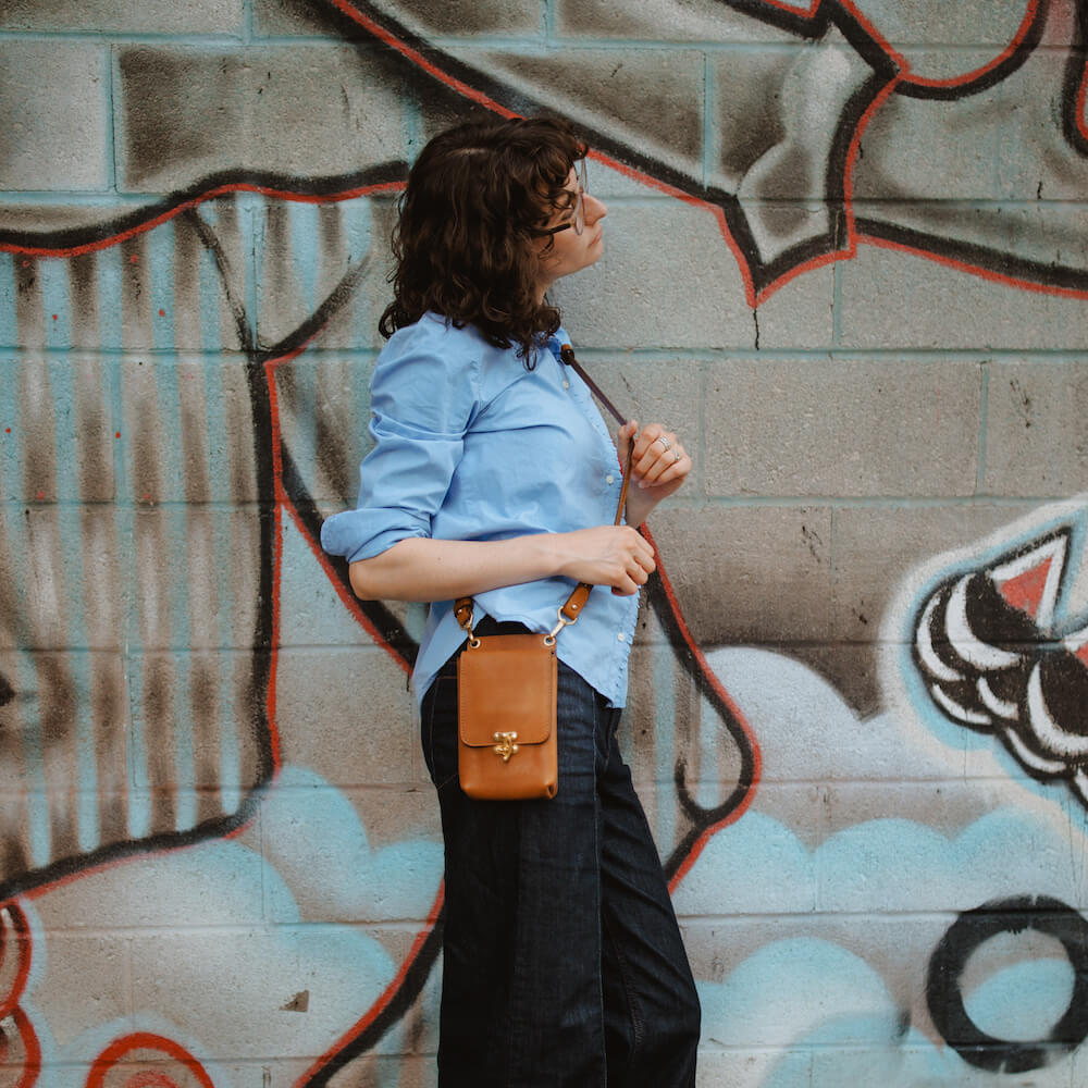 Craft & Forge Leather Phone Case -Bags > Handbag_Pouch > Leather-Maple-Mission Mercantile Leather Goods