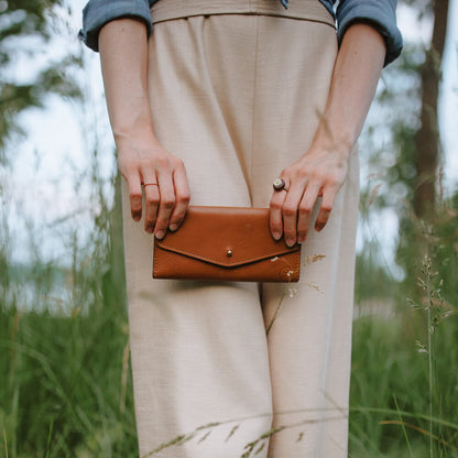 Craft & Forge Leather Wallet > Wallet> Leather-Maple-Mission Mercantile Leather Goods