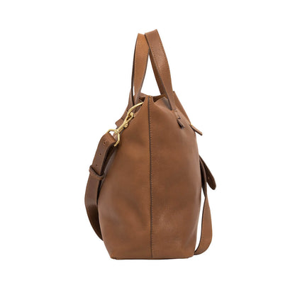 Craft & Forge Leather Tote -Bags > Tote > Leather-Maple-Mission Mercantile Leather Goods