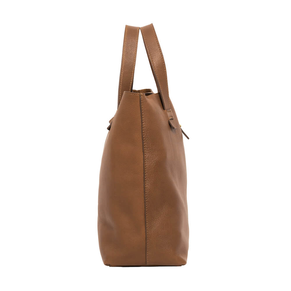 Craft & Forge Leather Tote -Bags > Tote > Leather-Maple-Mission Mercantile Leather Goods