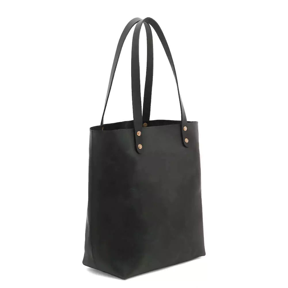 Eden Elevated Leather Tote Bag - Large > Handbag > Leather-Carbon-Mission Mercantile Leather Goods