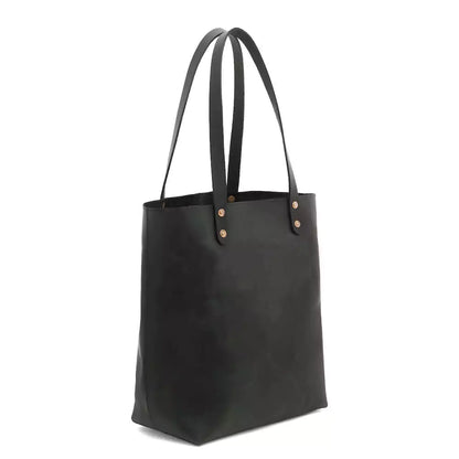 Eden Elevated Leather Tote Bag - Large > Handbag > Leather-Carbon-Mission Mercantile Leather Goods