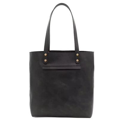 Eden Elevated Leather Tote Bag - Large > Handbag > Leather-Carbon-Mission Mercantile Leather Goods