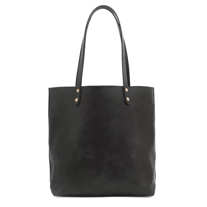 Eden Elevated Leather Tote Bag - Large > Handbag > Leather-Carbon-Mission Mercantile Leather Goods