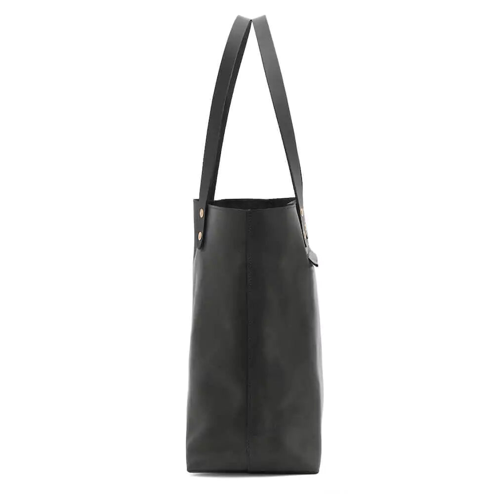 Eden Elevated Leather Tote Bag - Large > Handbag > Leather-Carbon-Mission Mercantile Leather Goods