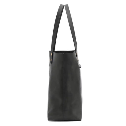 Eden Elevated Leather Tote Bag - Large > Handbag > Leather-Carbon-Mission Mercantile Leather Goods