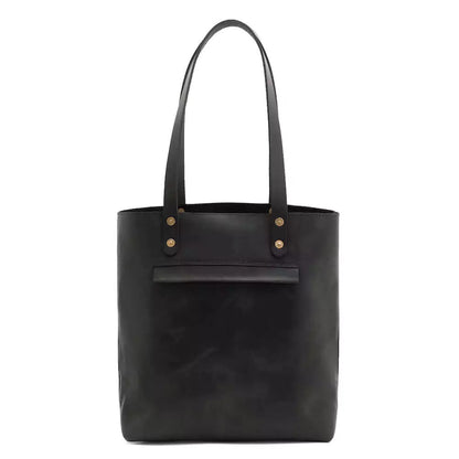 Eden Elevated Leather Tote Bag - Medium > Handbag > Leather-Carbon-Mission Mercantile Leather Goods