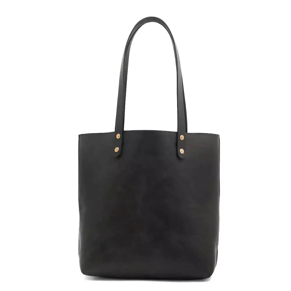 Eden Elevated Leather Tote Bag - Medium > Handbag > Leather-Carbon-Mission Mercantile Leather Goods