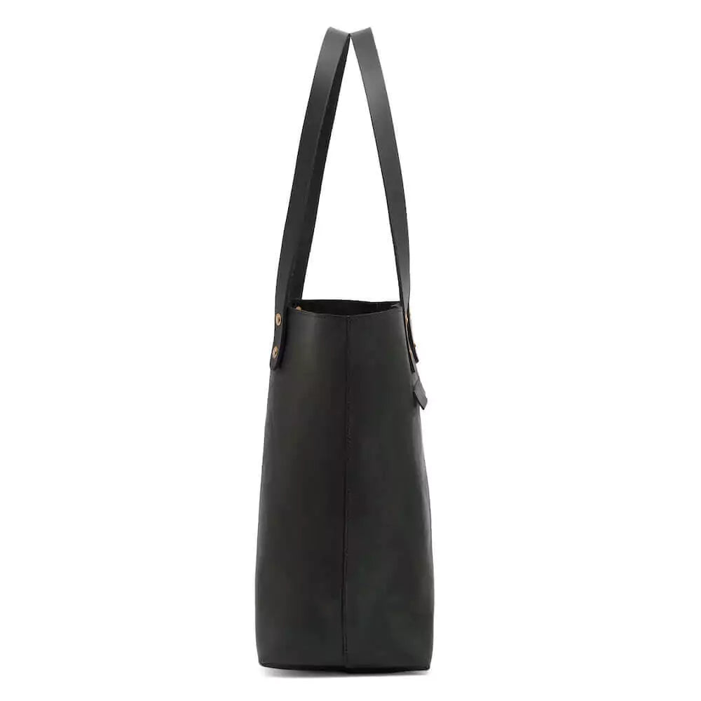 Eden Elevated Leather Tote Bag - Medium > Handbag > Leather-Carbon-Mission Mercantile Leather Goods