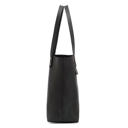 Eden Elevated Leather Tote Bag - Medium > Handbag > Leather-Carbon-Mission Mercantile Leather Goods