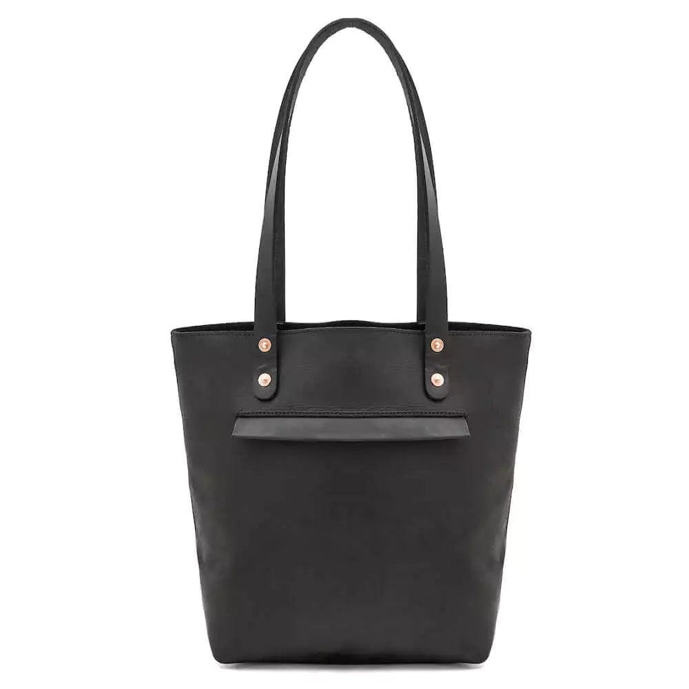 Eden Elevated Leather Tote Bag - Small > Handbag > Leather-Carbon-Mission Mercantile Leather Goods