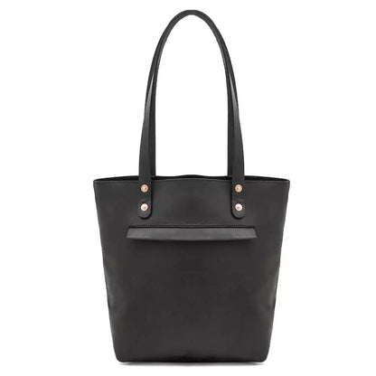 Eden Elevated Leather Tote Bag - Small > Handbag > Leather-Carbon-Mission Mercantile Leather Goods
