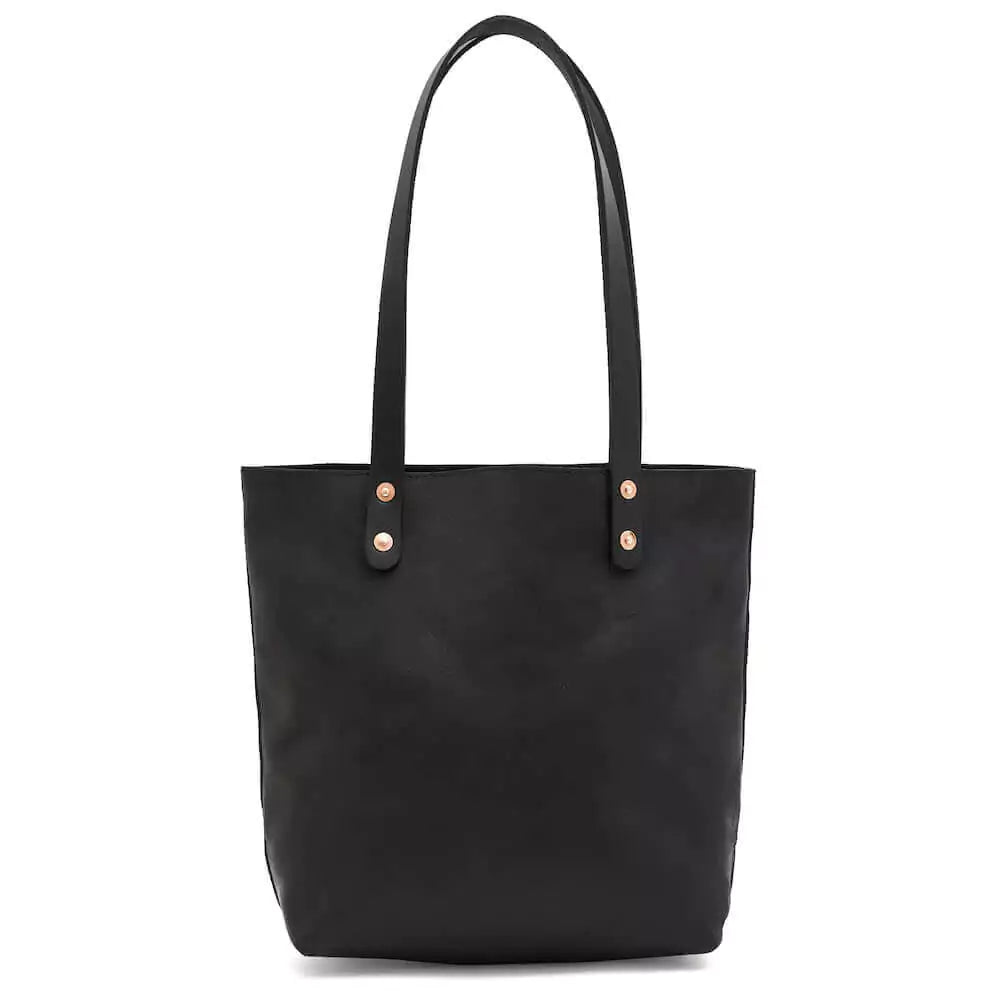 Eden Elevated Leather Tote Bag - Small > Handbag > Leather-Carbon-Mission Mercantile Leather Goods
