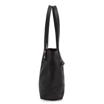 Eden Elevated Leather Tote Bag - Small > Handbag > Leather-Carbon-Mission Mercantile Leather Goods
