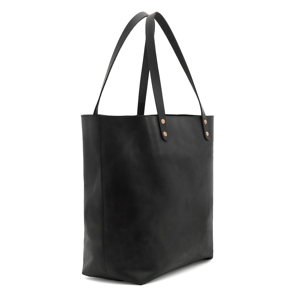 Eden Elevated Leather Tote Bag - Oversized > Handbag > Leather-Carbon-Mission Mercantile Leather Goods