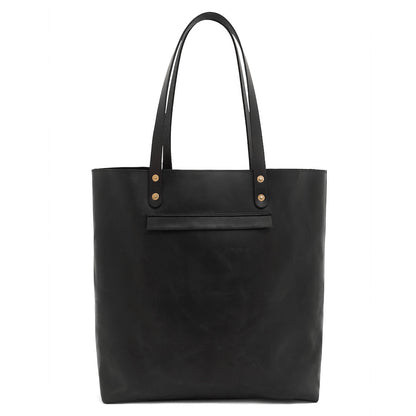 Eden Elevated Leather Tote Bag - Oversized > Handbag > Leather-Carbon-Mission Mercantile Leather Goods