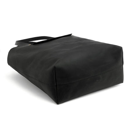 Eden Elevated Leather Tote Bag - Oversized > Handbag > Leather-Carbon-Mission Mercantile Leather Goods