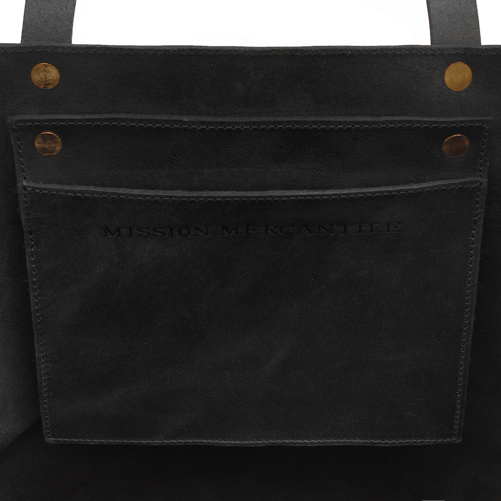 Eden Elevated Leather Tote Bag - Oversized > Handbag > Leather-Carbon-Mission Mercantile Leather Goods