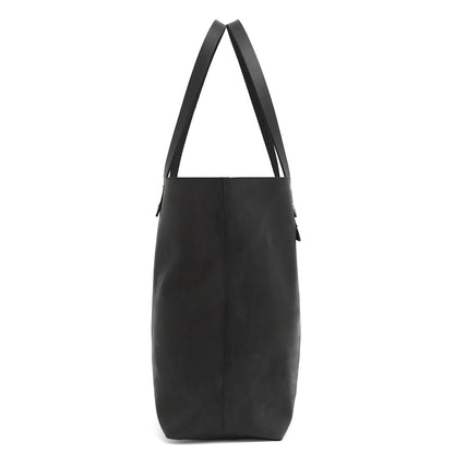 Eden Elevated Leather Tote Bag - Oversized > Handbag > Leather-Carbon-Mission Mercantile Leather Goods