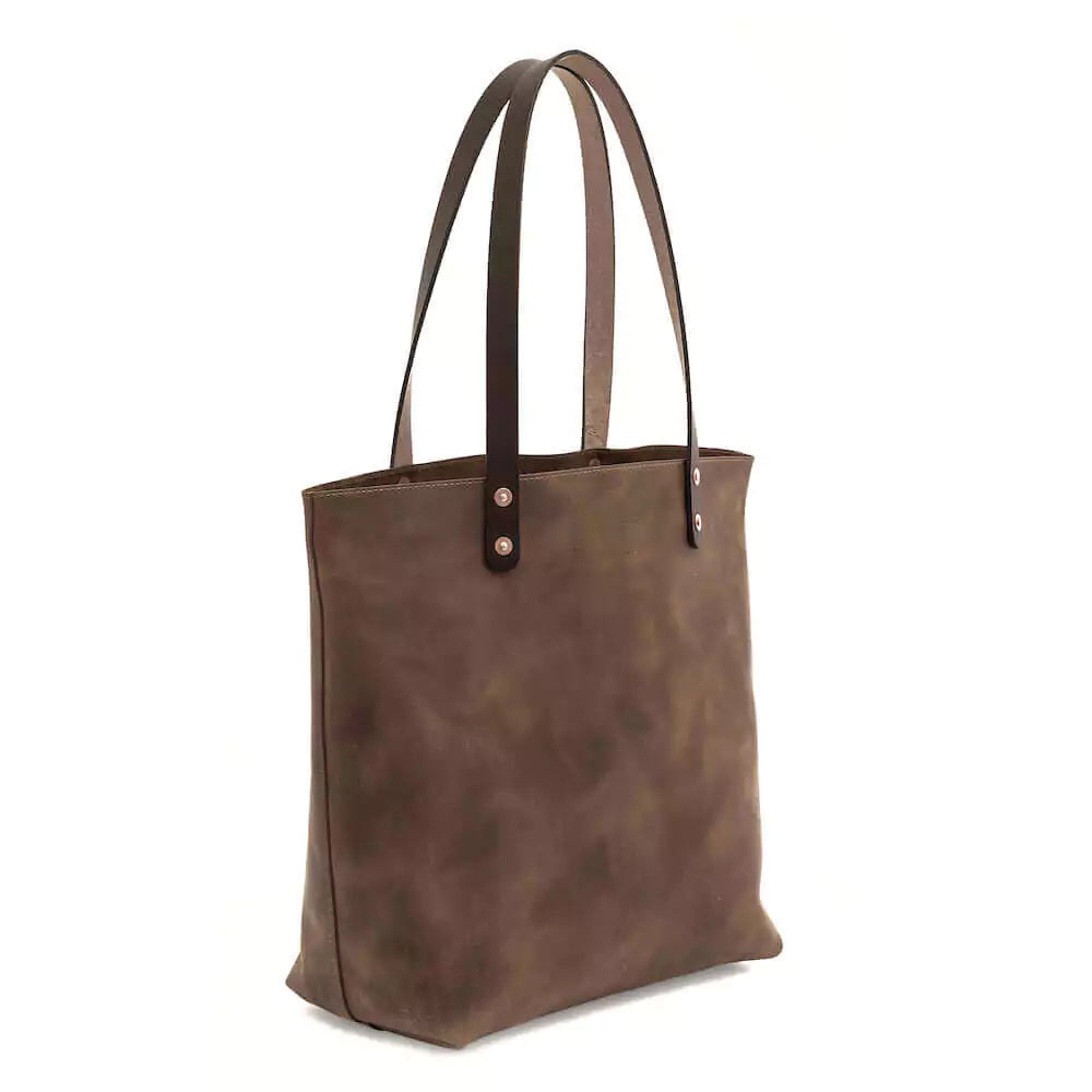 Eden Elevated Leather Tote Bag - Large > Handbag > Leather-Molasses-Mission Mercantile Leather Goods