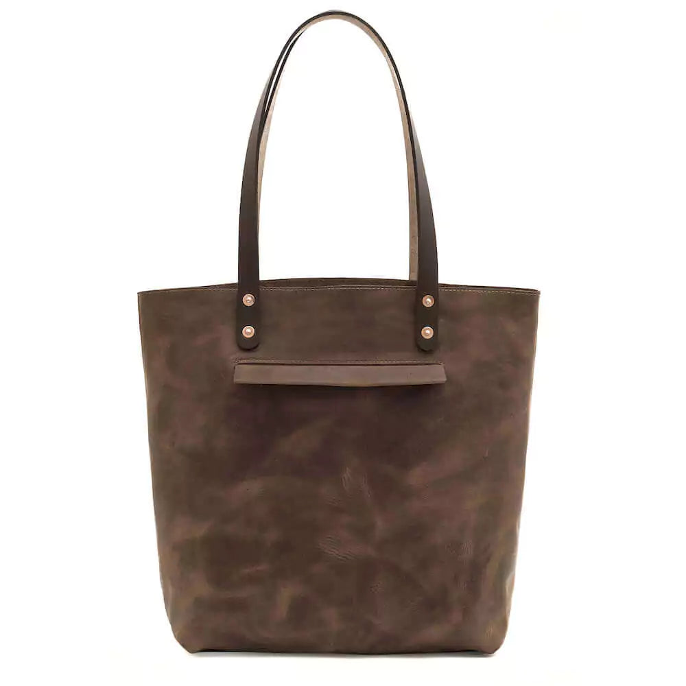 Eden Elevated Leather Tote Bag - Large > Handbag > Leather-Molasses-Mission Mercantile Leather Goods