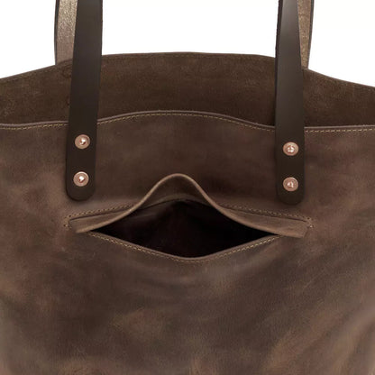 Eden Elevated Leather Tote Bag - Large > Handbag > Leather-Molasses-Mission Mercantile Leather Goods