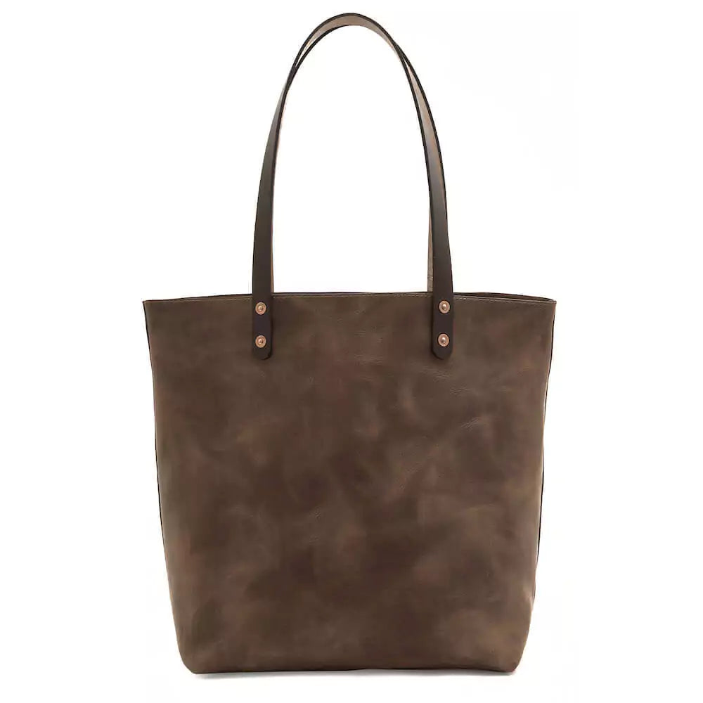 Eden Elevated Leather Tote Bag - Large > Handbag > Leather-Molasses-Mission Mercantile Leather Goods