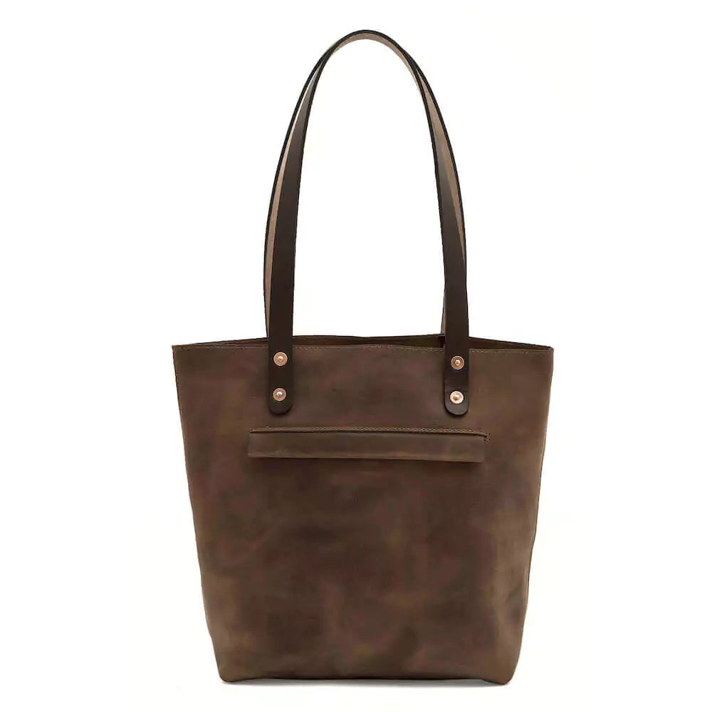 Eden Elevated Leather Tote Bag - Medium > Handbag > Leather-Molasses-Mission Mercantile Leather Goods