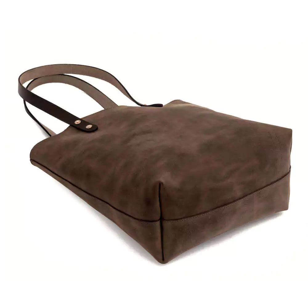 Eden Elevated Leather Tote Bag - Medium > Handbag > Leather-Molasses-Mission Mercantile Leather Goods