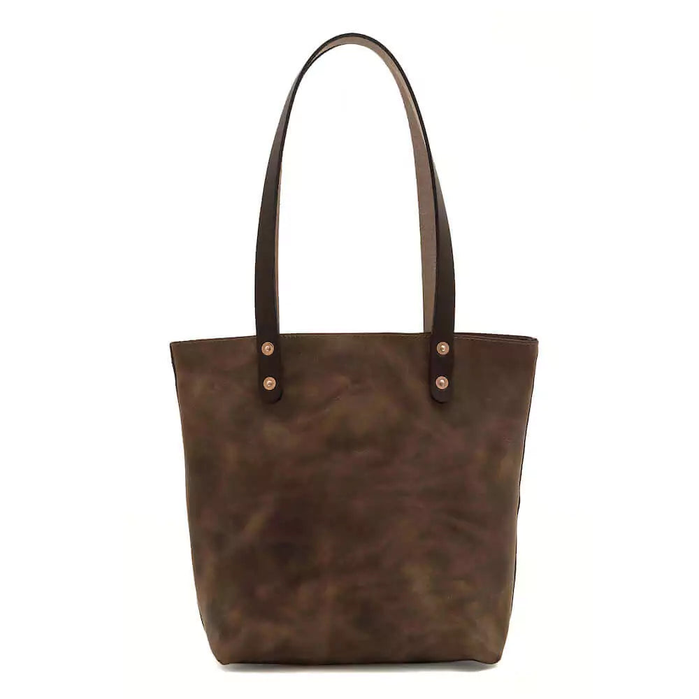 Eden Elevated Leather Tote Bag - Medium > Handbag > Leather-Molasses-Mission Mercantile Leather Goods