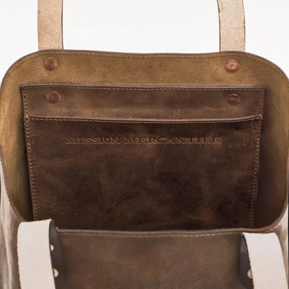 Eden Elevated Leather Tote Bag - Medium > Handbag > Leather-Molasses-Mission Mercantile Leather Goods