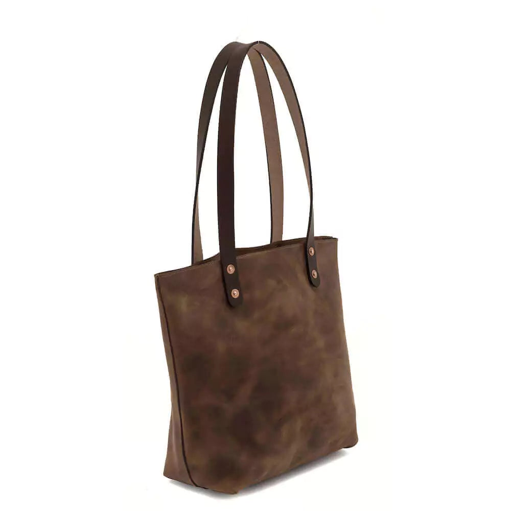 Eden Elevated Leather Tote Bag - Small > Handbag > Leather-Molasses-Mission Mercantile Leather Goods