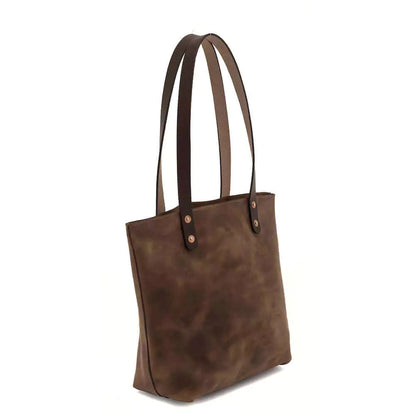 Eden Elevated Leather Tote Bag - Small > Handbag > Leather-Molasses-Mission Mercantile Leather Goods