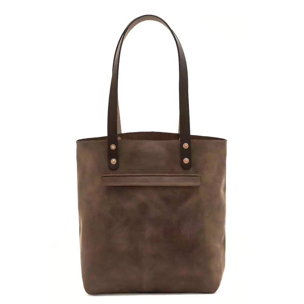 Eden Elevated Leather Tote Bag - Small > Handbag > Leather-Molasses-Mission Mercantile Leather Goods