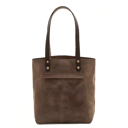 Eden Elevated Leather Tote Bag - Small > Handbag > Leather-Molasses-Mission Mercantile Leather Goods