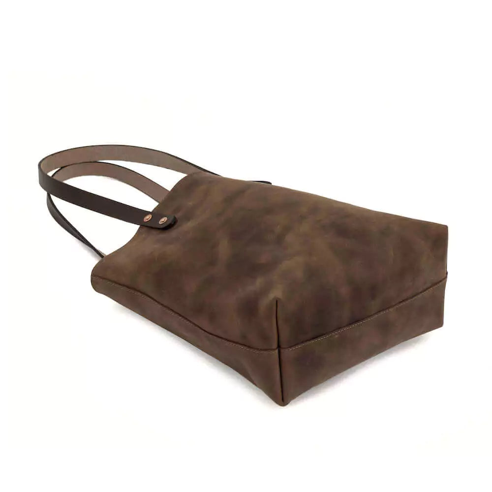 Eden Elevated Leather Tote Bag - Small > Handbag > Leather-Molasses-Mission Mercantile Leather Goods