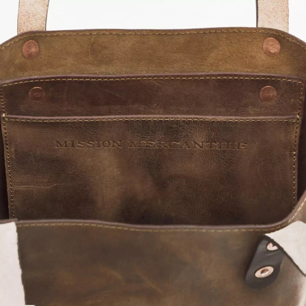Eden Elevated Leather Tote Bag - Small > Handbag > Leather-Molasses-Mission Mercantile Leather Goods