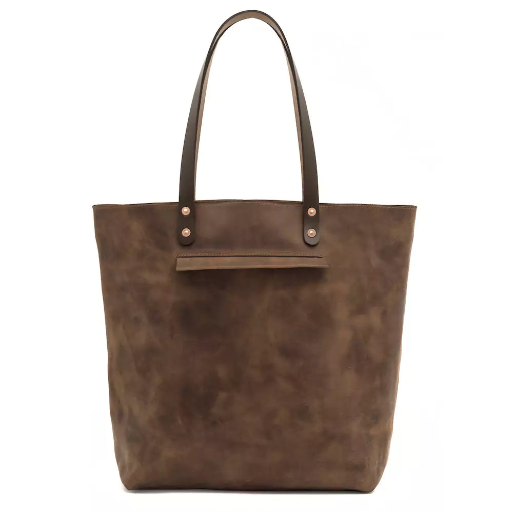 Eden Elevated Leather Tote Bag - Oversized > Handbag > Leather-Molasses-Mission Mercantile Leather Goods