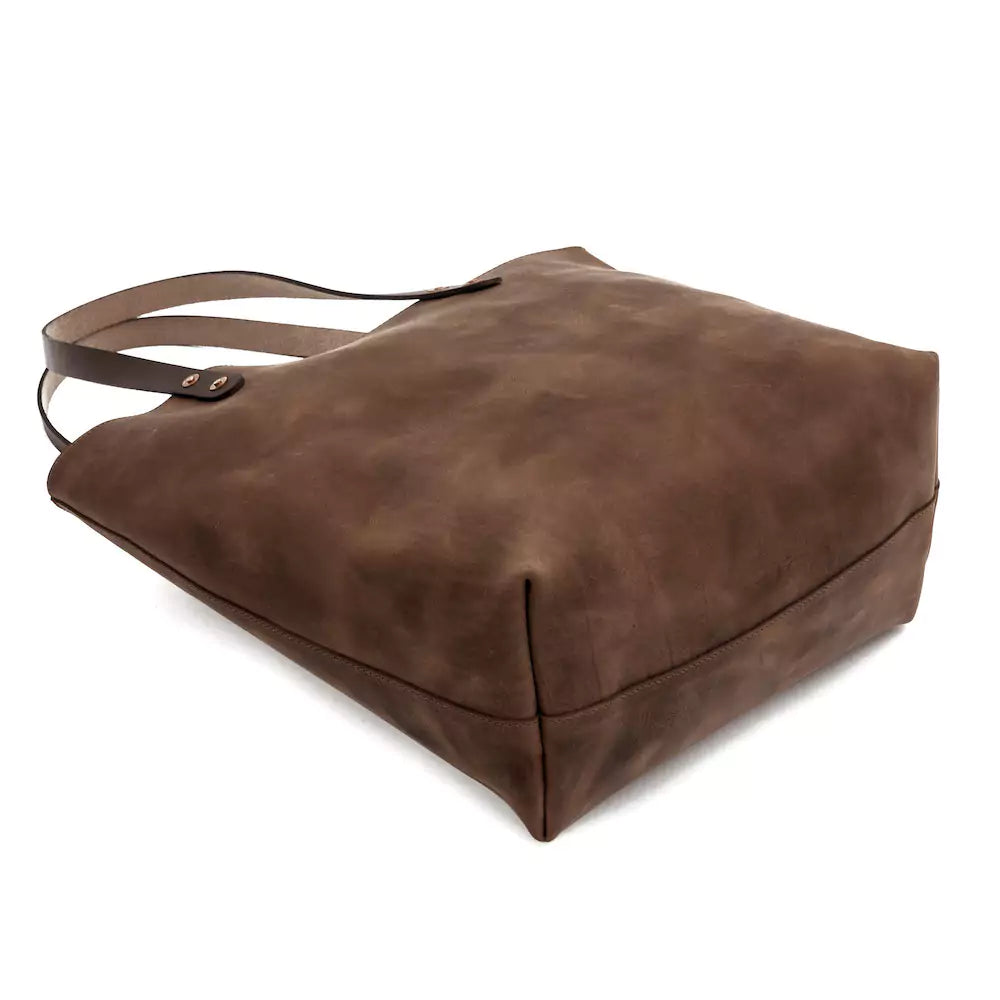 Eden Elevated Leather Tote Bag - Oversized > Handbag > Leather-Molasses-Mission Mercantile Leather Goods