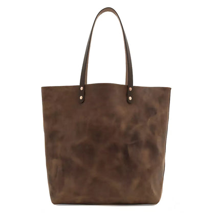 Eden Elevated Leather Tote Bag - Oversized > Handbag > Leather-Molasses-Mission Mercantile Leather Goods